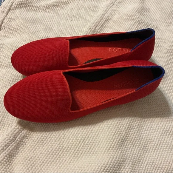 Rothy's The round flat toe Red Shoes size 8 - Picture 3 of 7